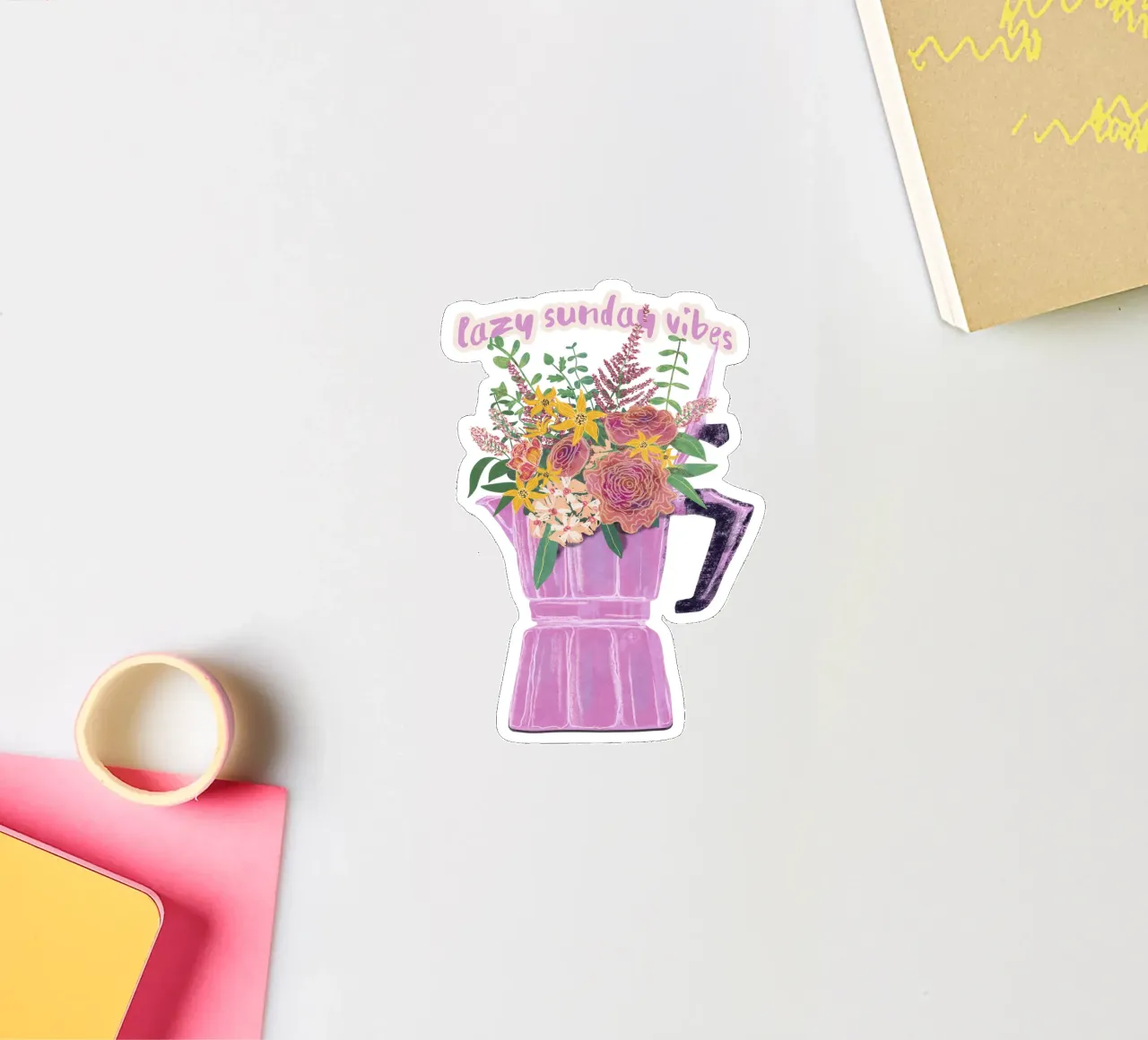 Lazy Sunday Vibes adesivo da Illustration Raissa Oltmanns