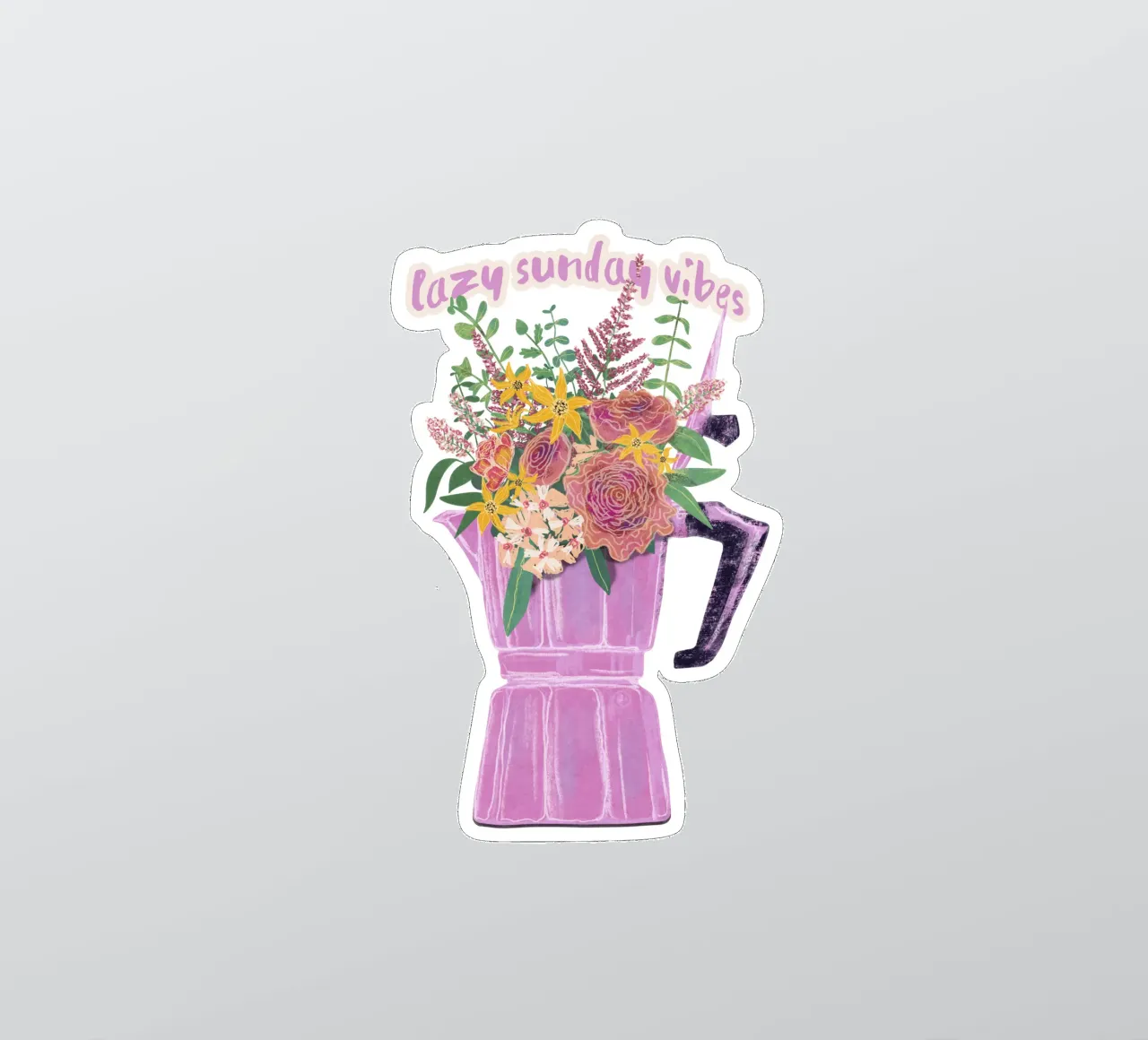 Lazy Sunday Vibes adesivo da Illustration Raissa Oltmanns