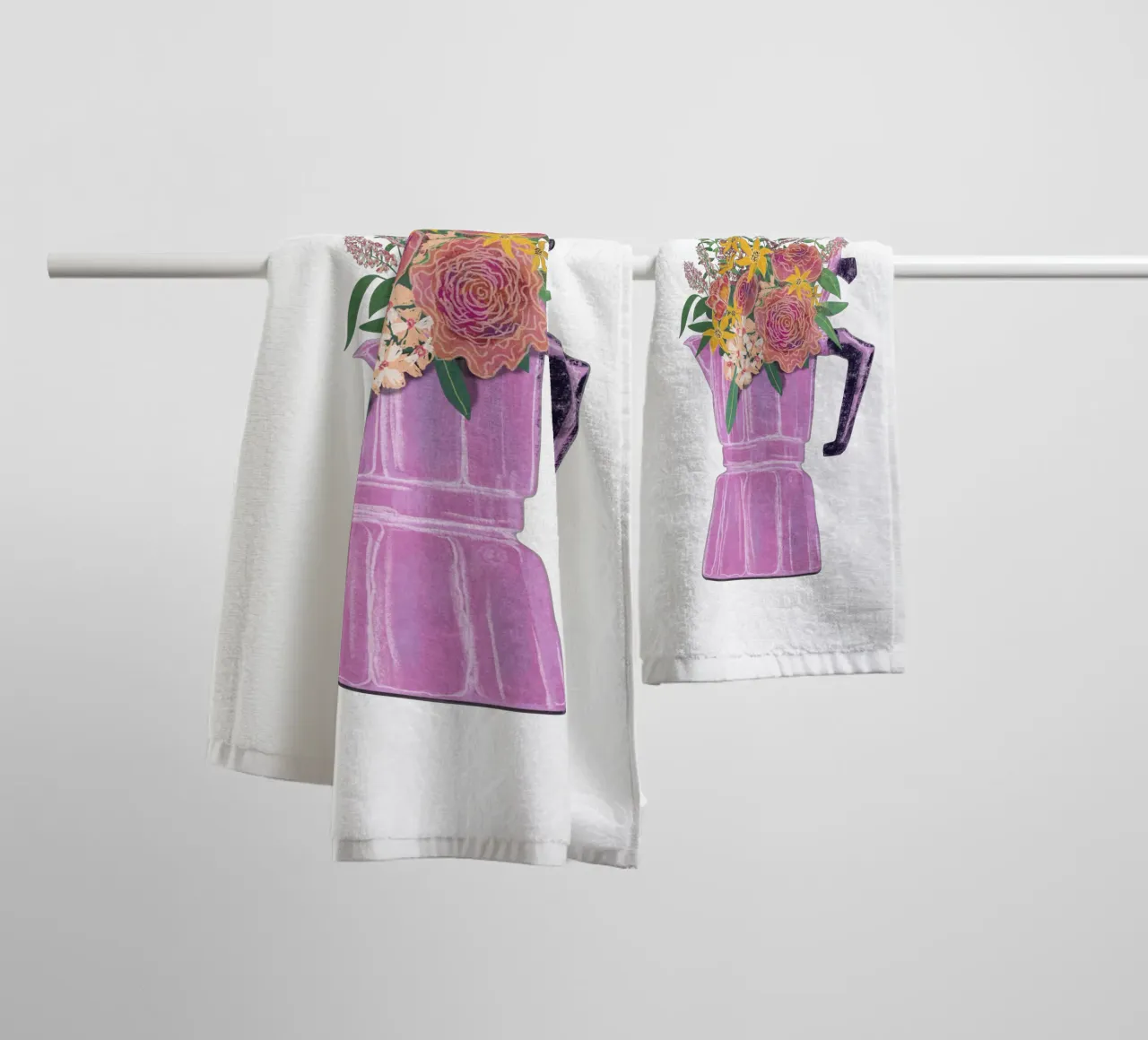 Lazy Sunday Vibes towel by Illustration Raissa Oltmanns