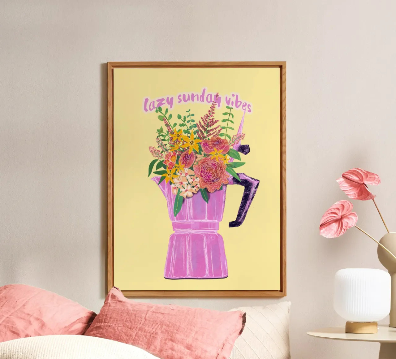 Lazy Sunday Vibes alluminio dibond da Illustration Raissa Oltmanns