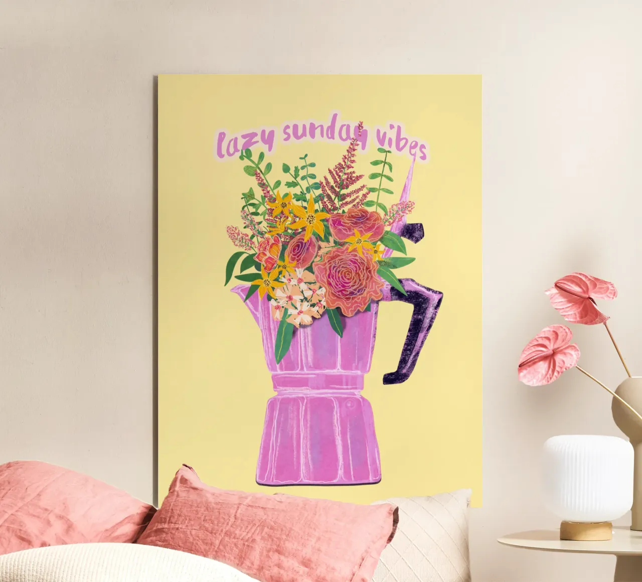 Lazy Sunday Vibes alluminio dibond da Illustration Raissa Oltmanns