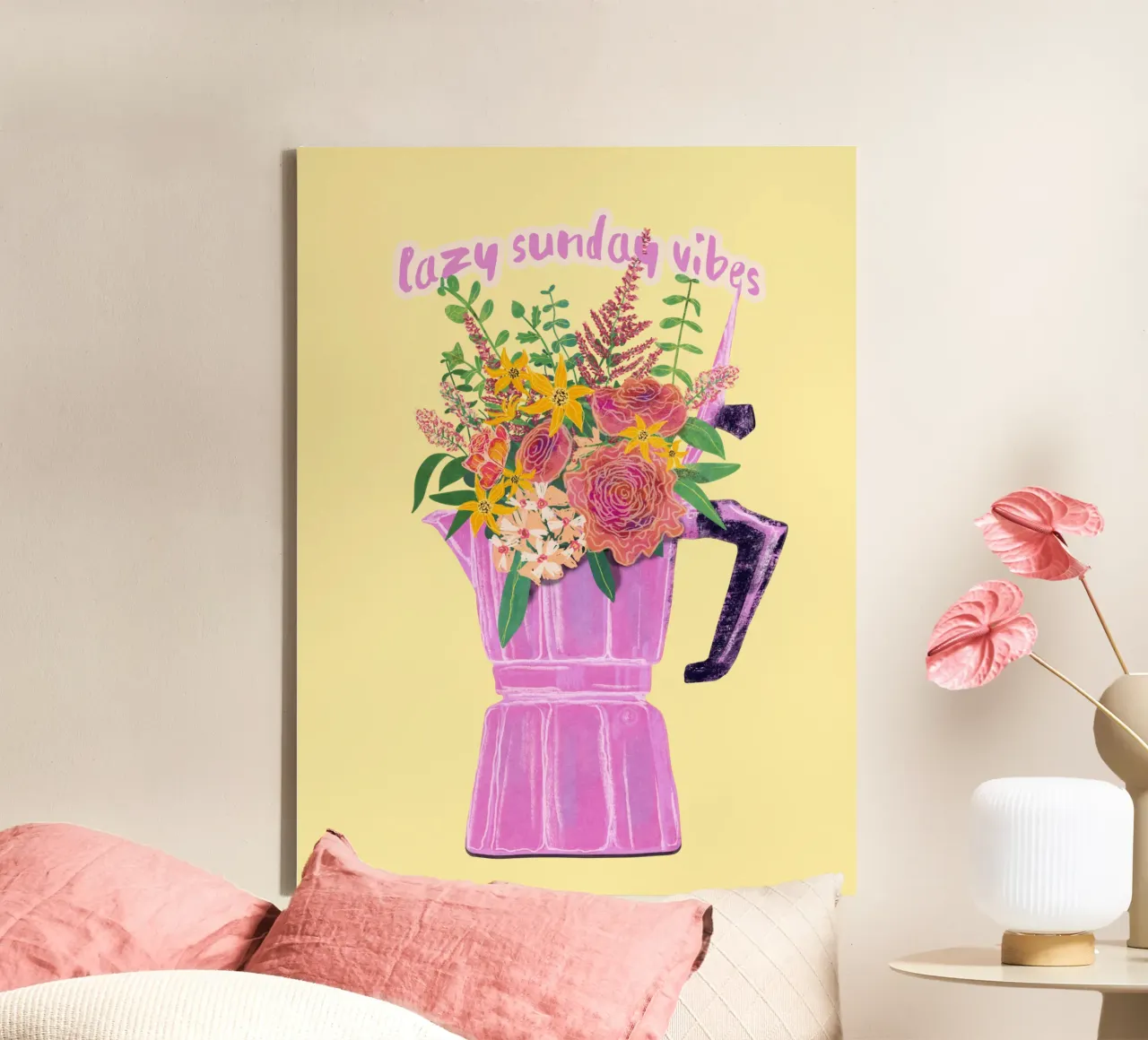 Lazy Sunday Vibes tela da Illustration Raissa Oltmanns