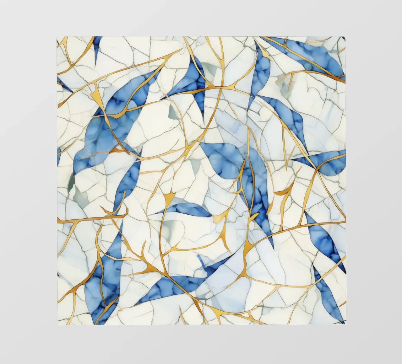 Art Kintsugi Blanc Bleu et Or telo in pvc da Théïa's Fantasia World