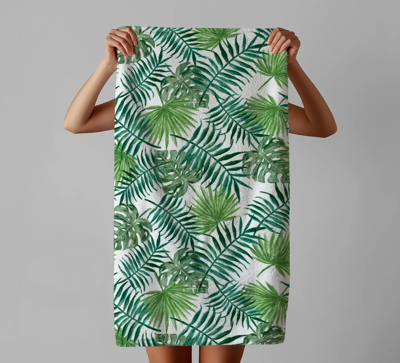 Plants pattern badhanddoek van Happypatterns