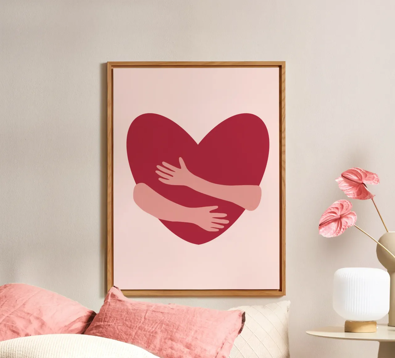 Love, Love, Love alu-dibond by Illustration Raissa Oltmanns