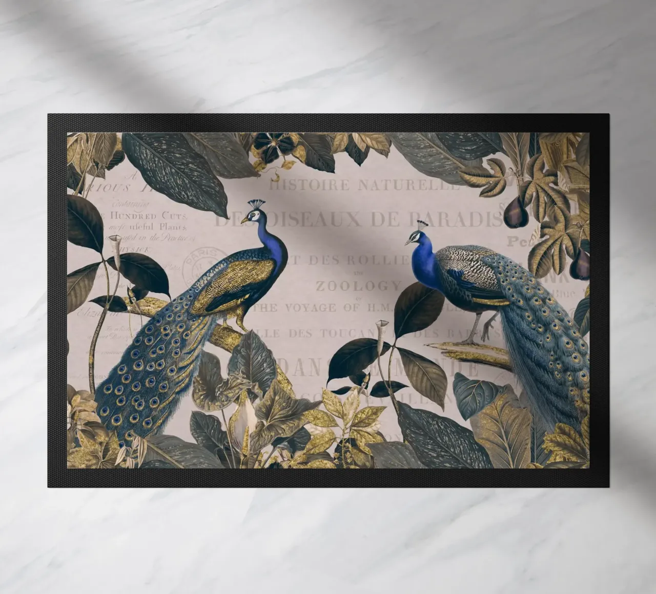 Pavone botanico vintage Reverie zerbino da Andrea Haase Vintage World