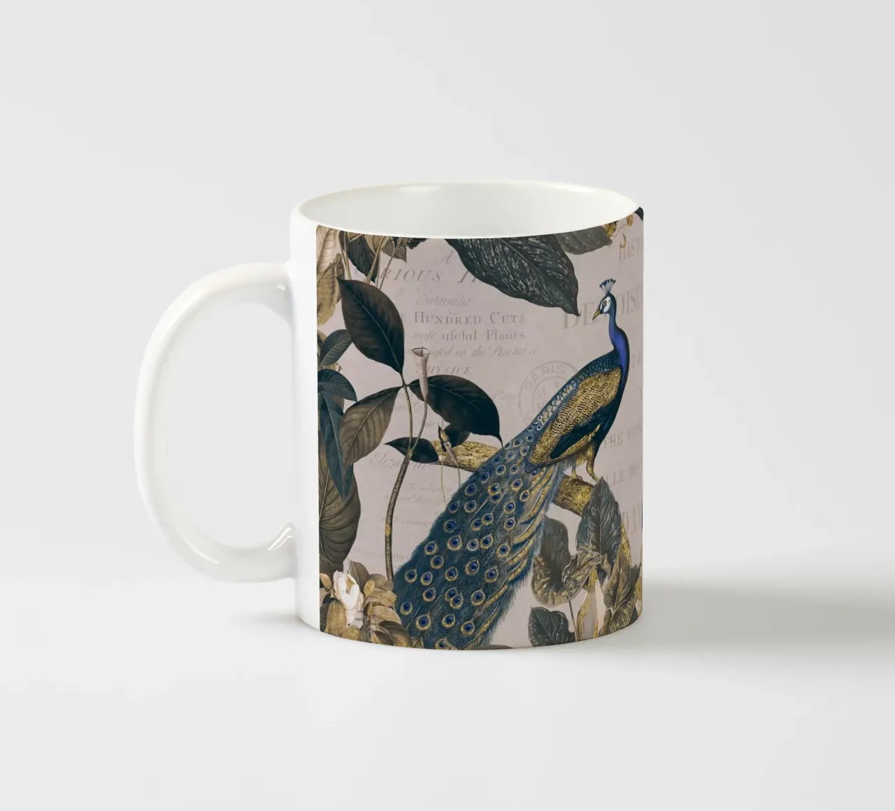 Pavone botanico vintage Reverie tazza in ceramica da Andrea Haase Vintage World
