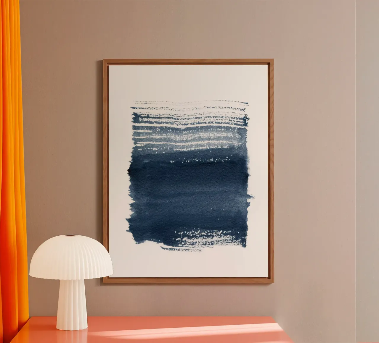 Just Indigo 1 | Minimalist Watercolor Abstract alluminio dibond da sabidussi