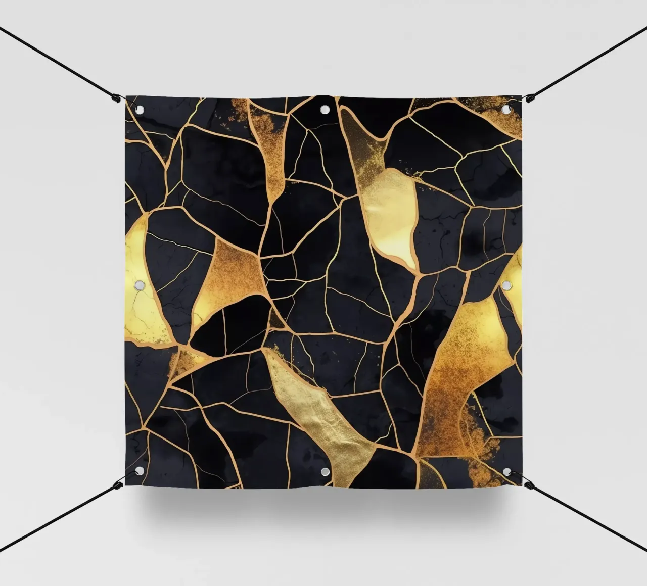 Art Kintsugi Noir et Or telo in pvc da Théïa's Fantasia World