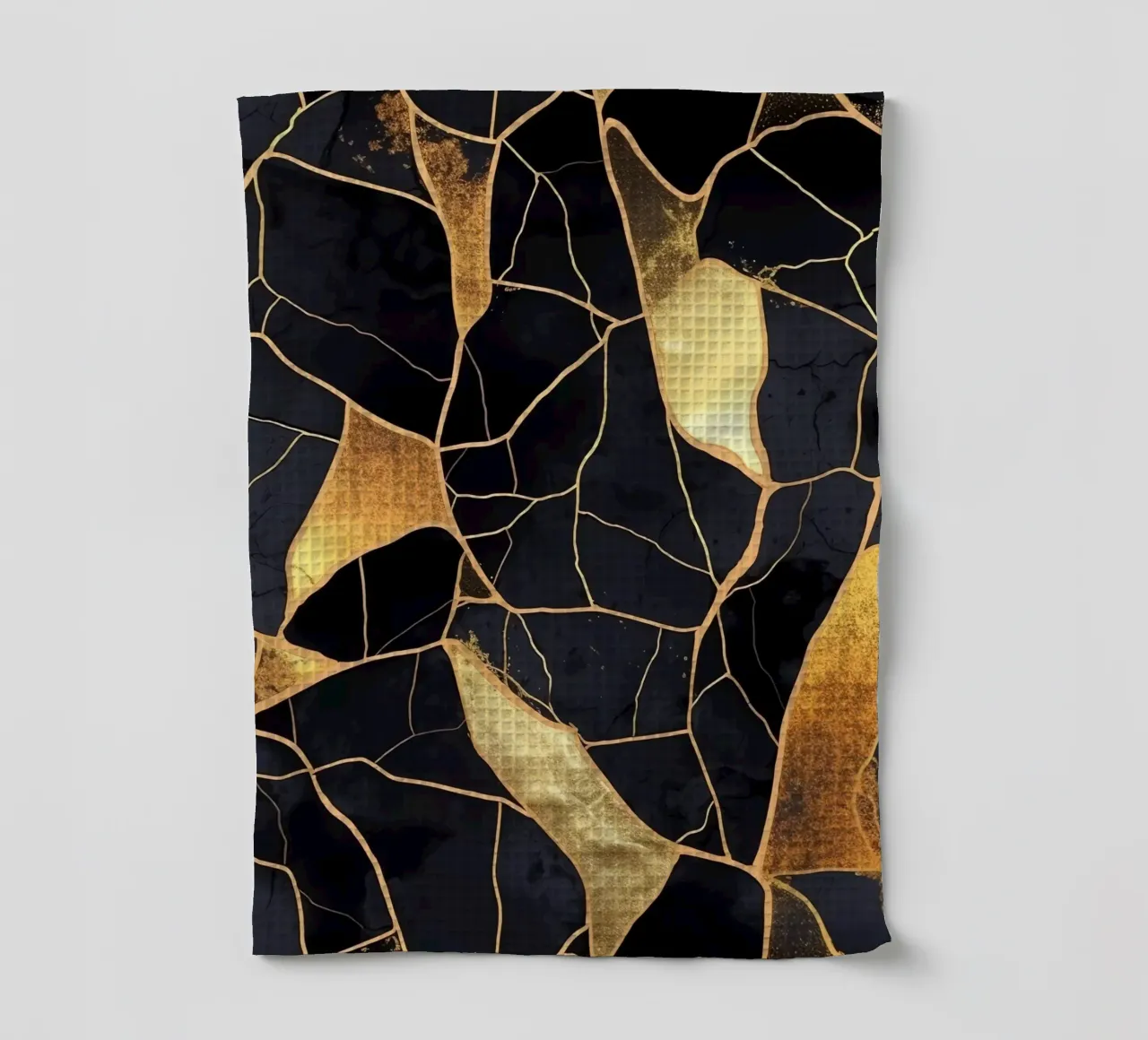 Art Kintsugi Noir et Or canovaccio da cucina da Théïa's Fantasia World