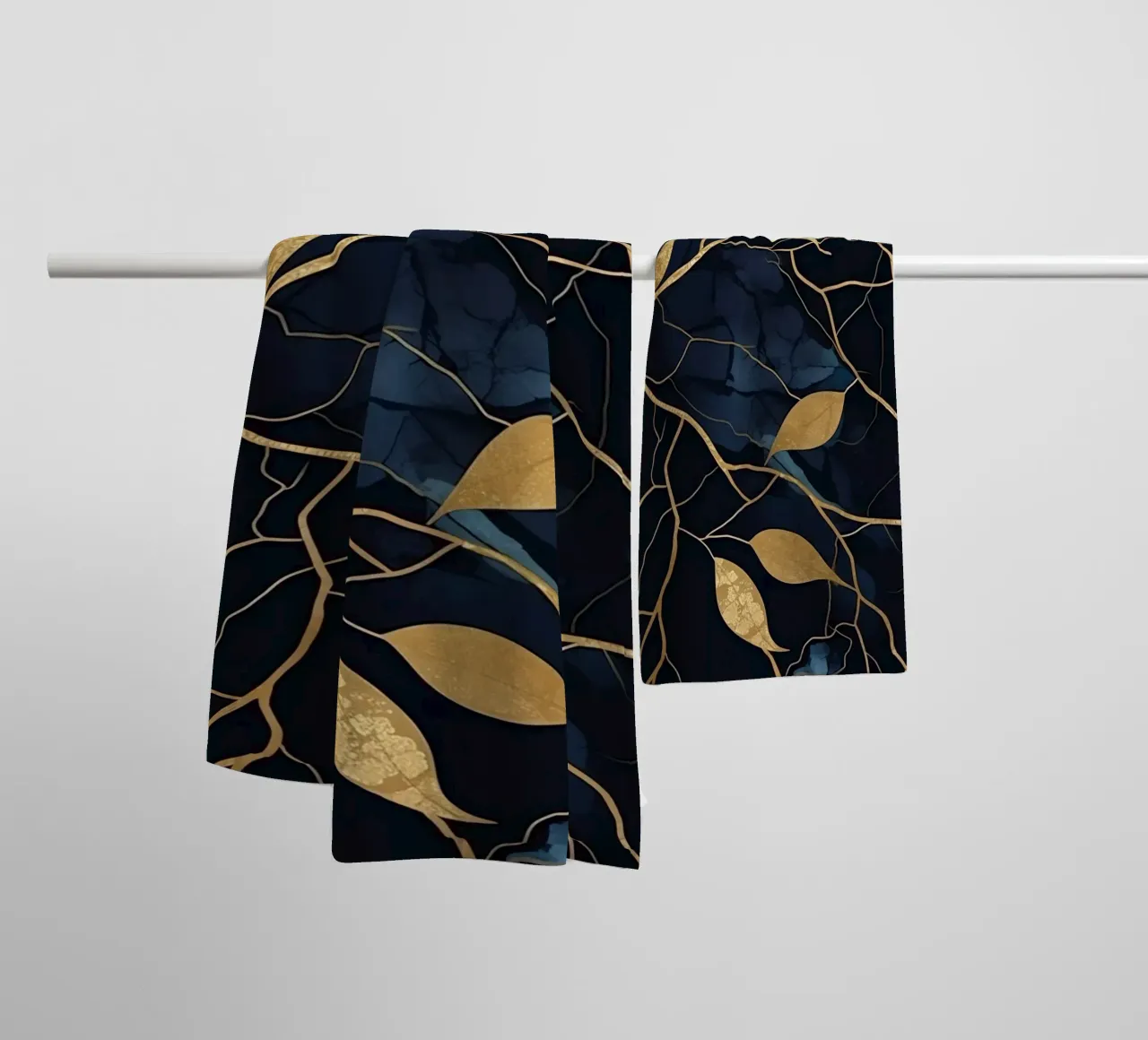 Art Kintsugi & feuilles d'or asciugamano da bagno da Théïa's Fantasia World