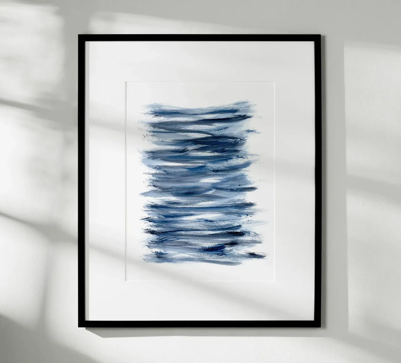 Just Indigo 2 | Minimalist Watercolor poster con telaio in plastica da sabidussi