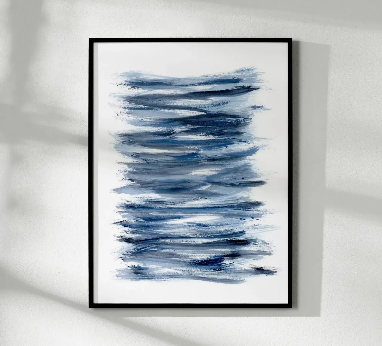 Just Indigo 2 | Minimalist Watercolor poster con telaio in plastica da sabidussi