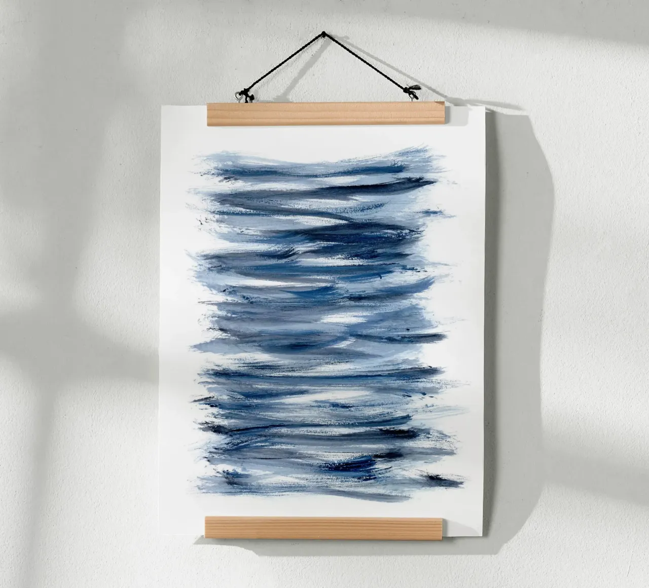 Just Indigo 2 | Minimalist Watercolor poster con telaio in plastica da sabidussi