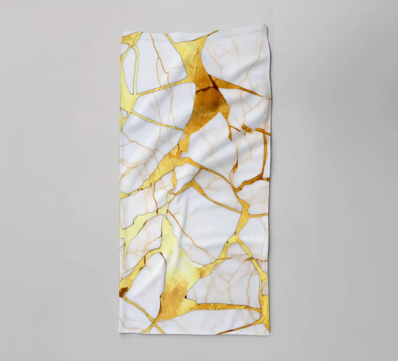 Art kintsugi blanc et or asciugamano da bagno da Théïa's Fantasia World