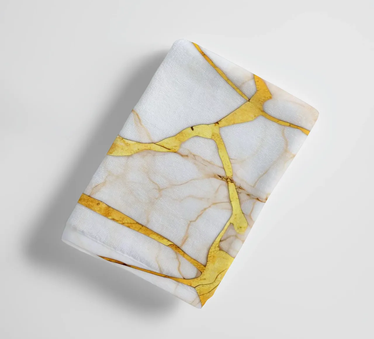 Art kintsugi blanc et or asciugamano da bagno da Théïa's Fantasia World