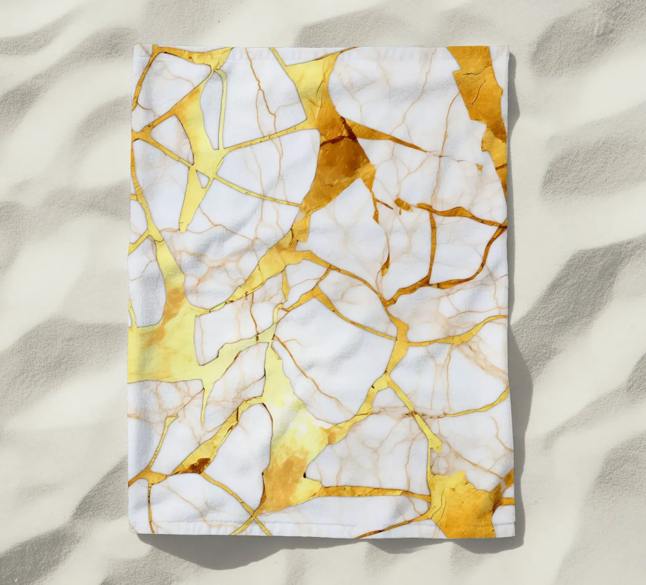 Art kintsugi blanc et or telo mare da Théïa's Fantasia World