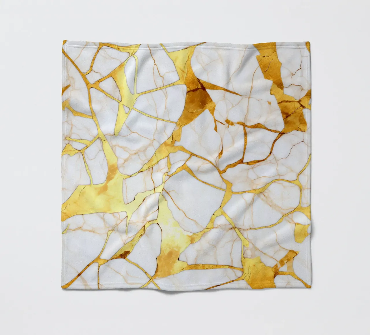 Art kintsugi blanc et or fleece blanket by Théïa's Fantasia World