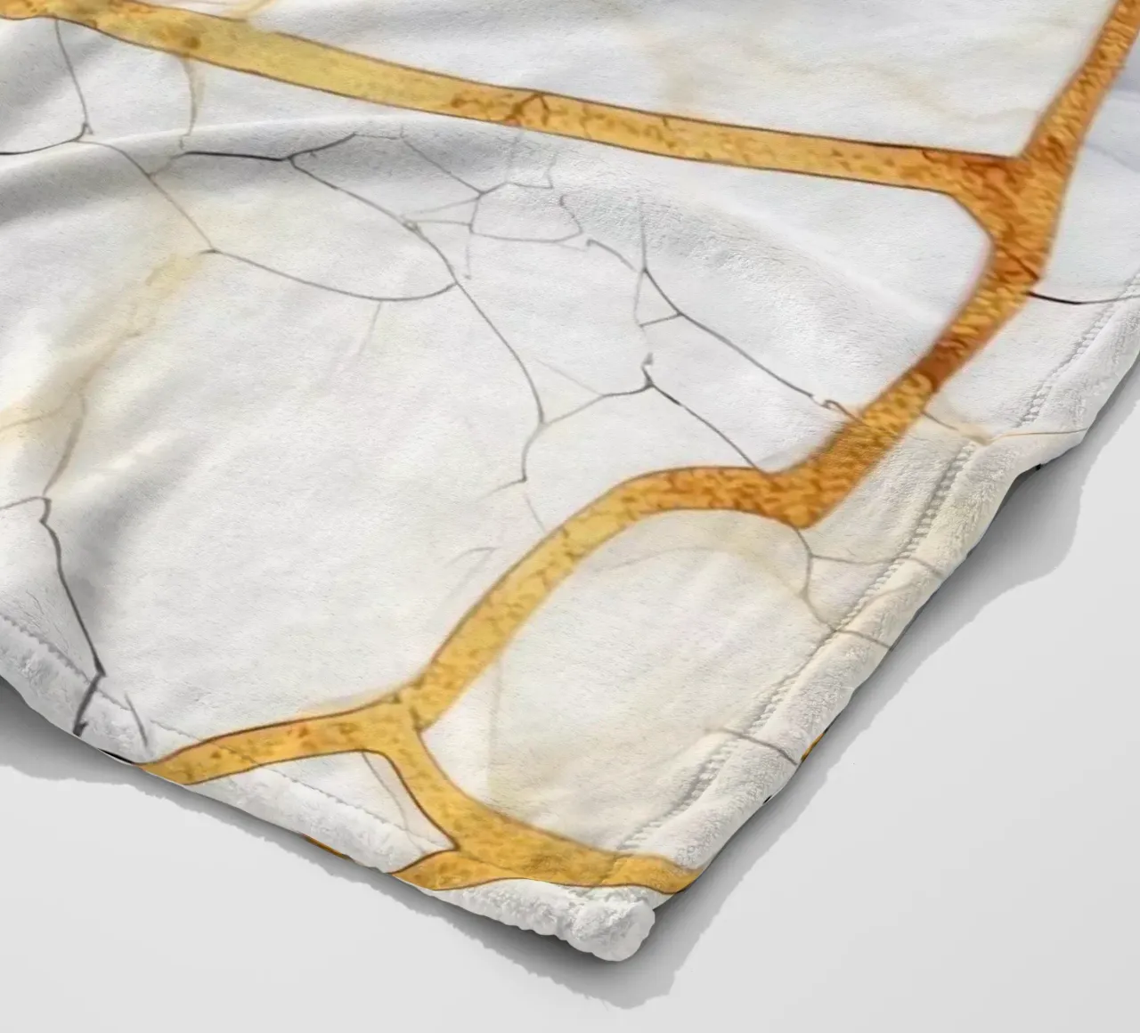 Art kintsugi blanc et or coperta in pile da Théïa's Fantasia World