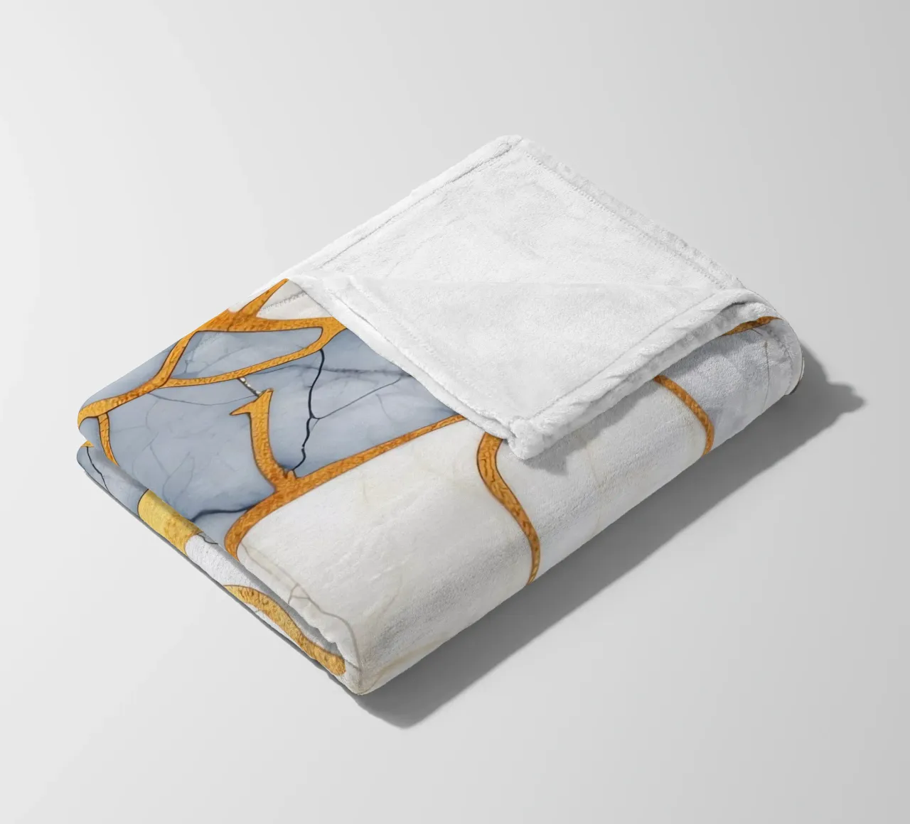 Art kintsugi blanc et or coperta in pile da Théïa's Fantasia World