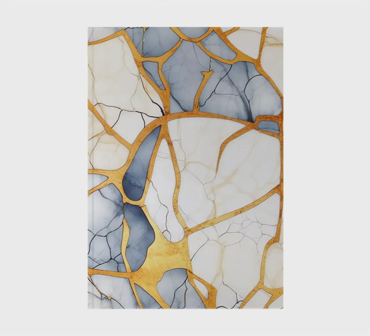 Art kintsugi blanc et or notebook by Théïa's Fantasia World