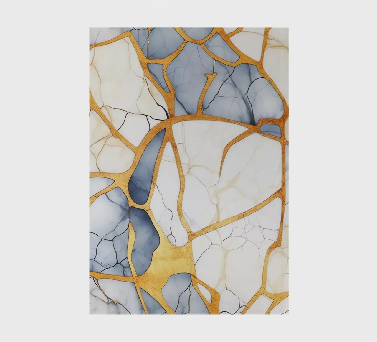 Art kintsugi blanc et or notebook by Théïa's Fantasia World