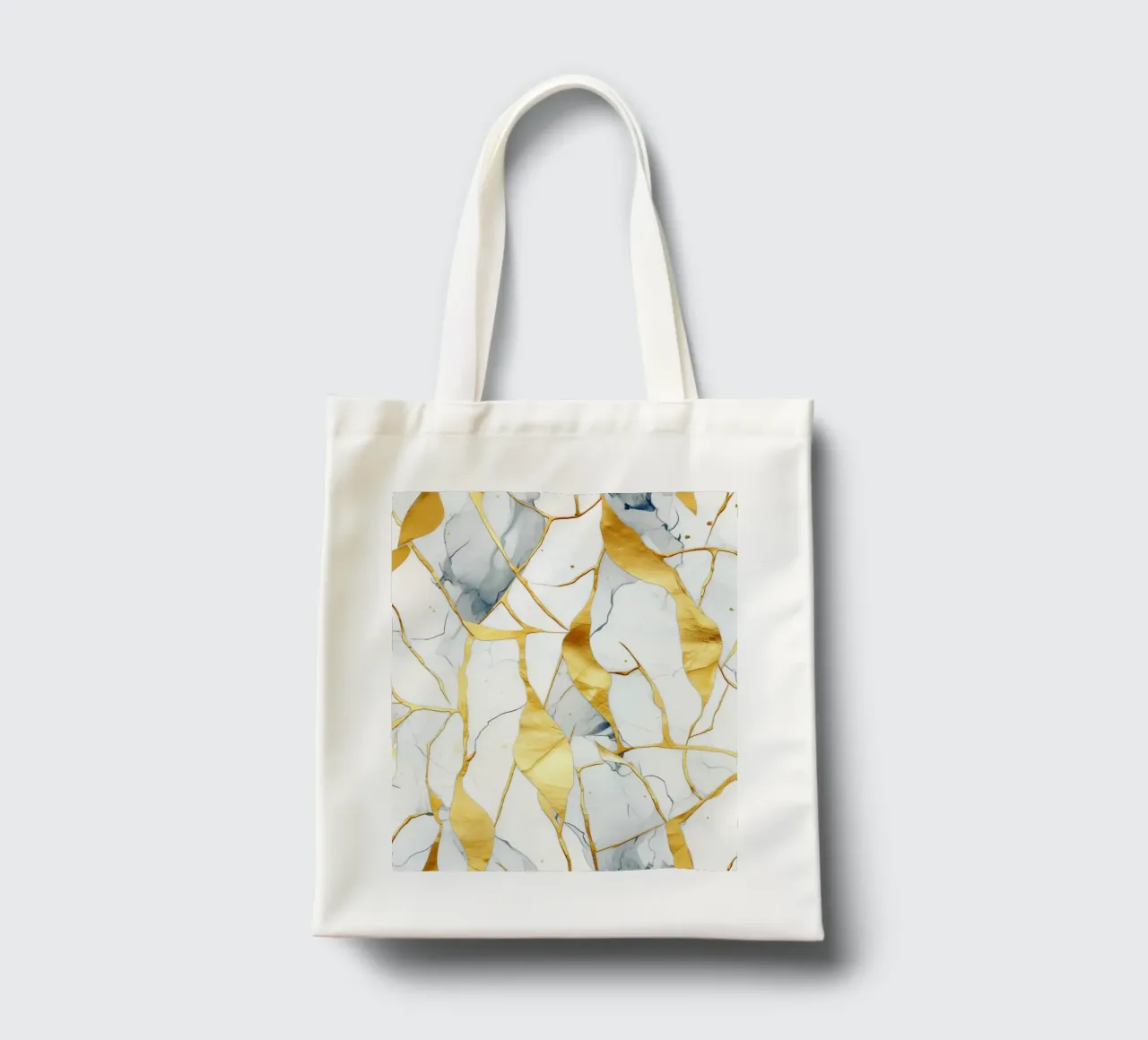 Art kintsugi blanc et or borsa in juta da Théïa's Fantasia World