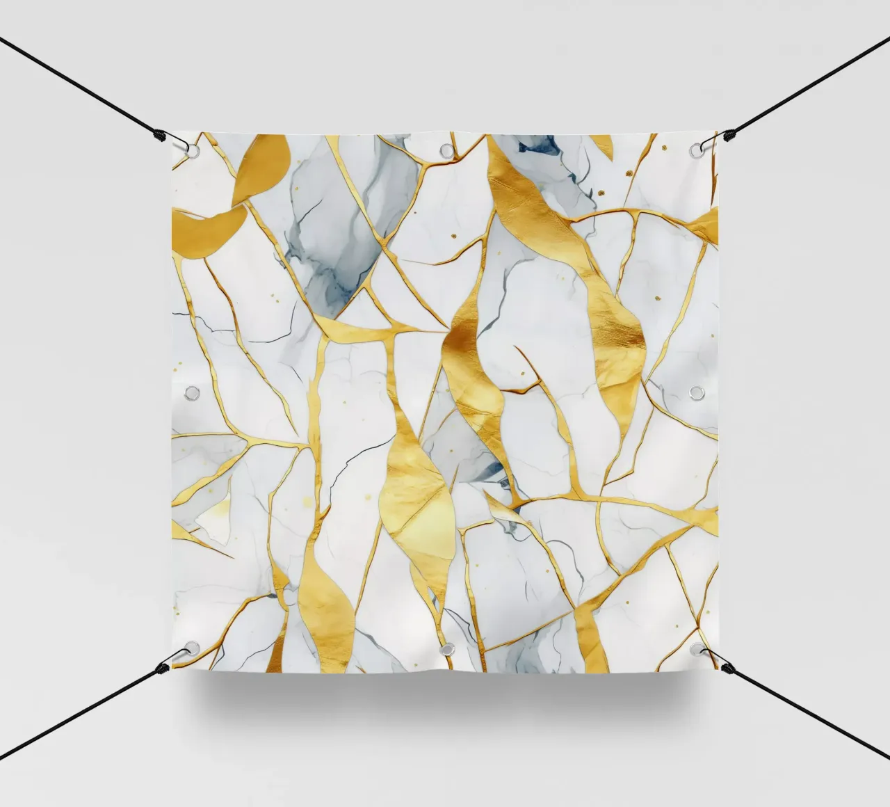 Art kintsugi blanc et or telo in pvc da Théïa's Fantasia World