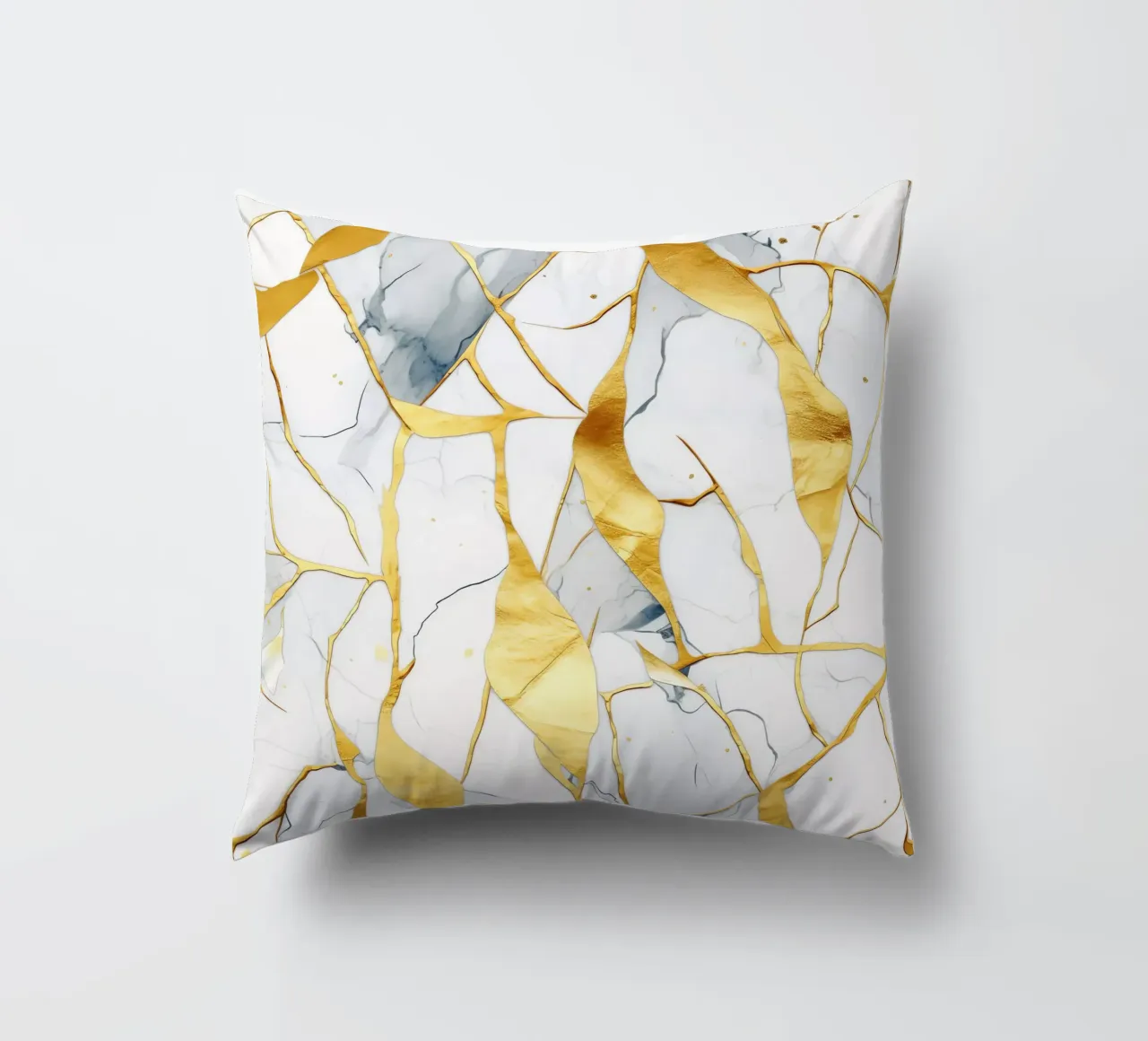 Art kintsugi blanc et or cuscino da Théïa's Fantasia World