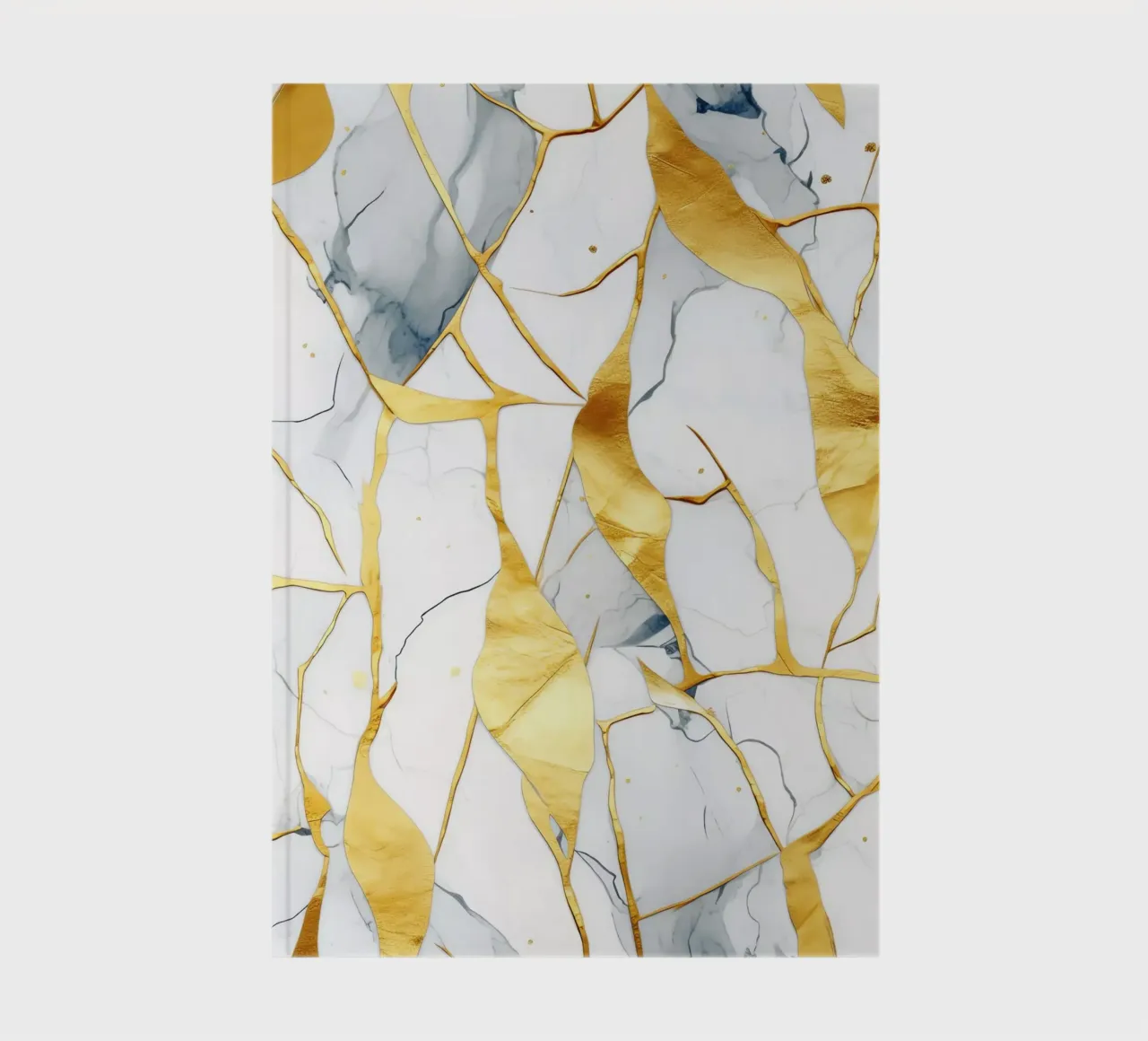 Art kintsugi blanc et or notebook by Théïa's Fantasia World