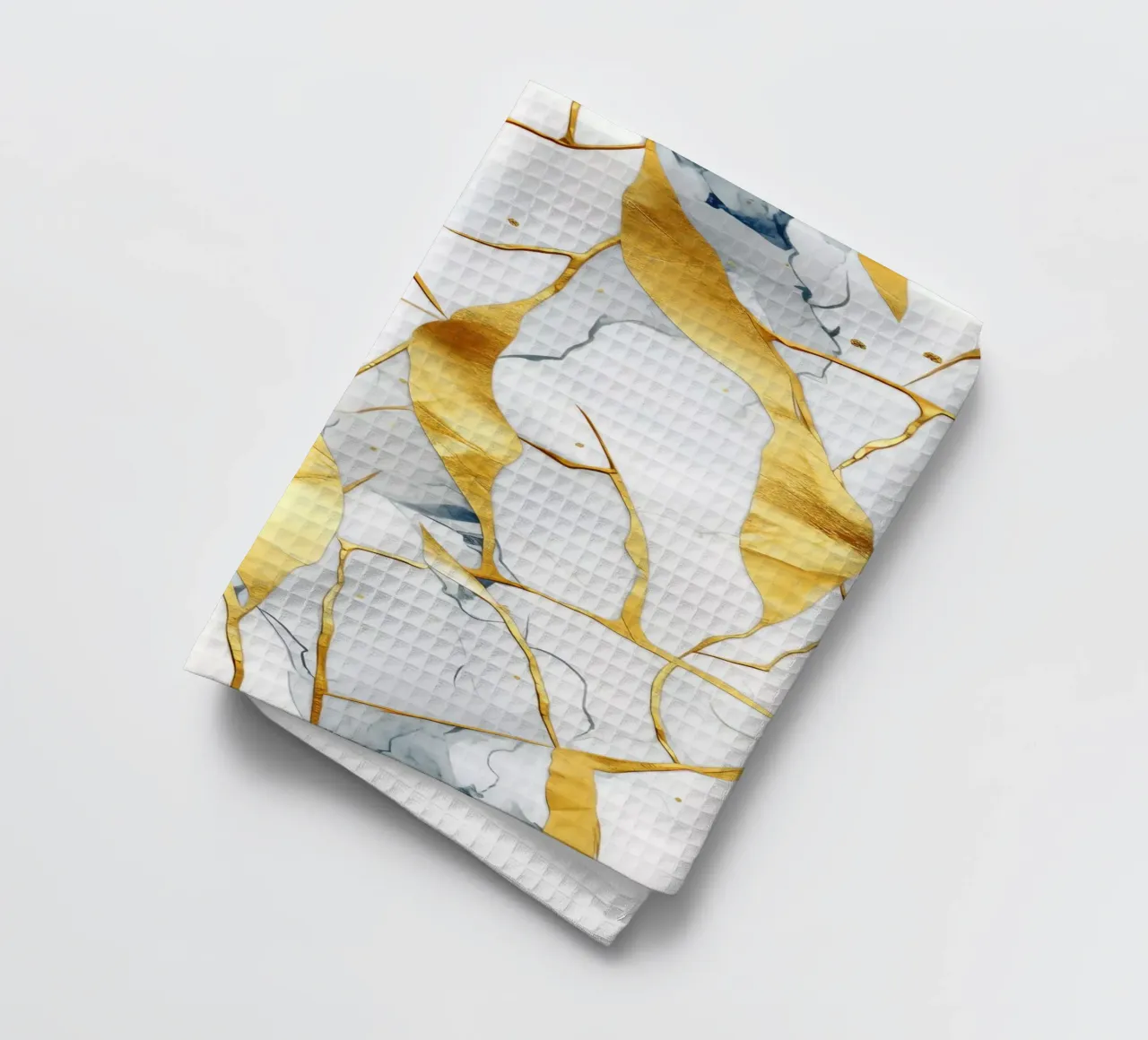 Art kintsugi blanc et or canovaccio da cucina da Théïa's Fantasia World