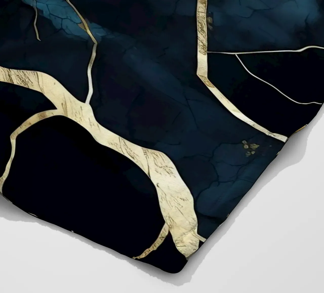 Art kintsugi doré fleece blanket by Théïa's Fantasia World
