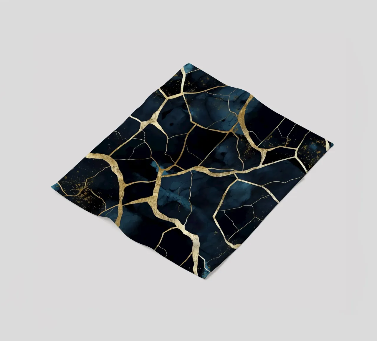 Art kintsugi doré fleece blanket by Théïa's Fantasia World