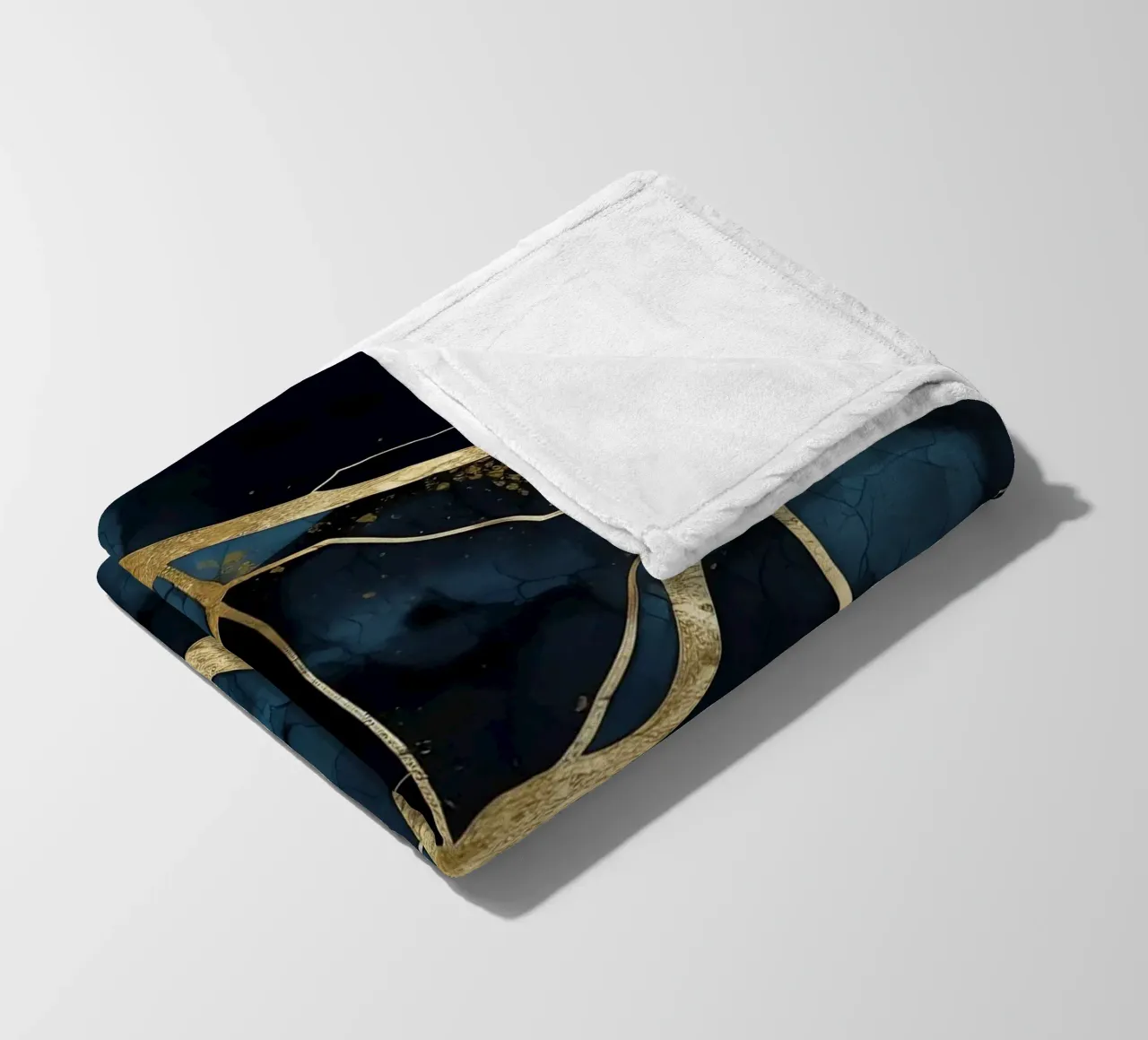 Art kintsugi doré fleece blanket by Théïa's Fantasia World