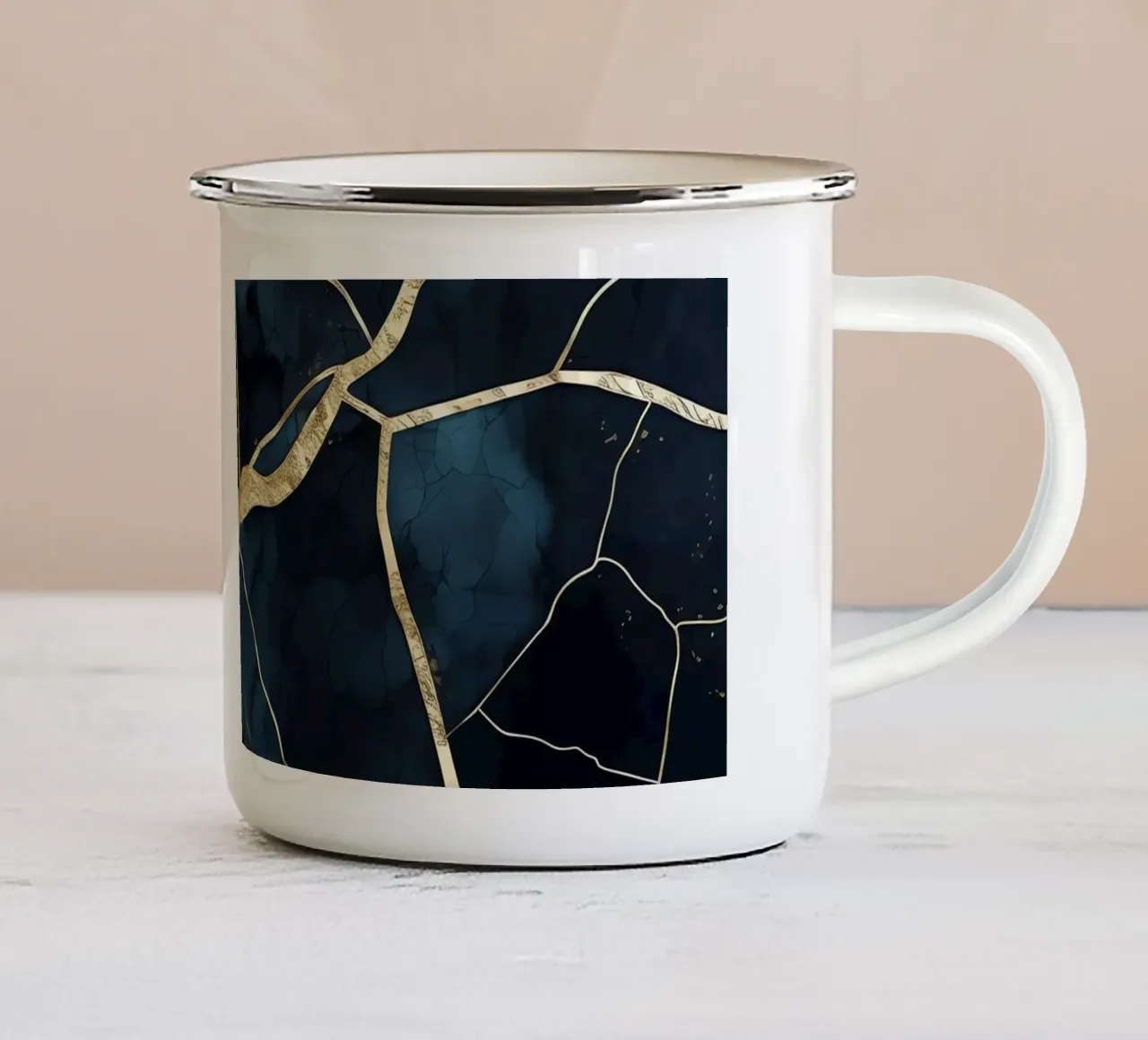 Arte kintsugi dorata tazza in smalto da Théïa's Fantasia World