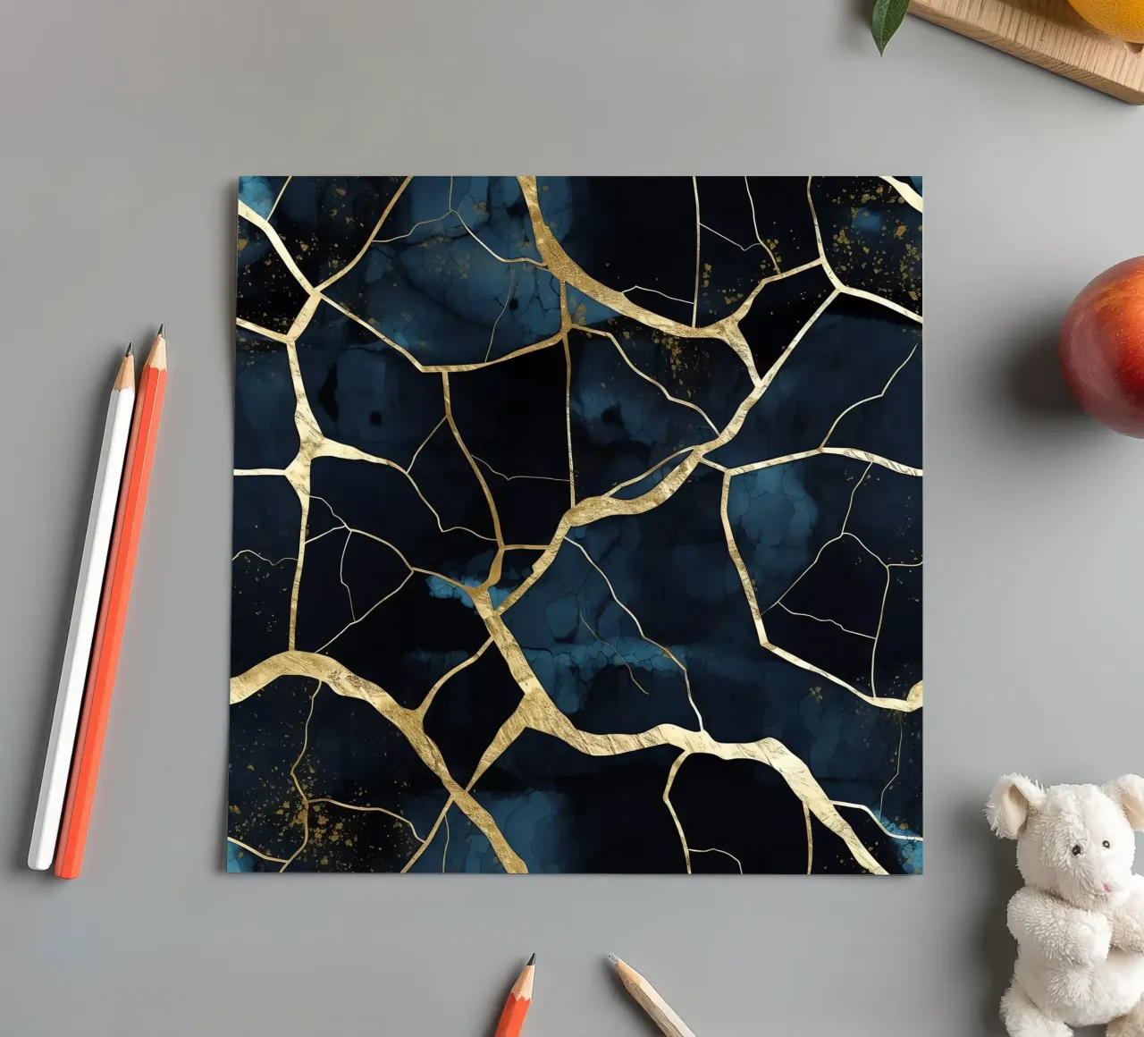 Art kintsugi doré sticker sheet by Théïa's Fantasia World