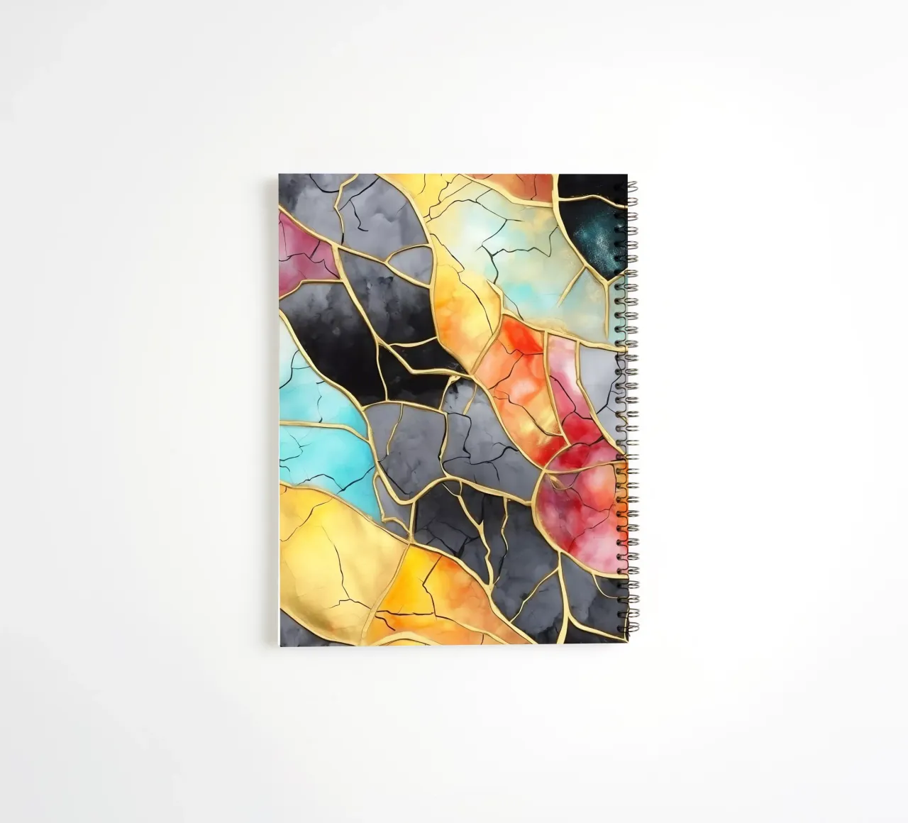 Art kintsugi multicolore spiral notebook by Théïa's Fantasia World