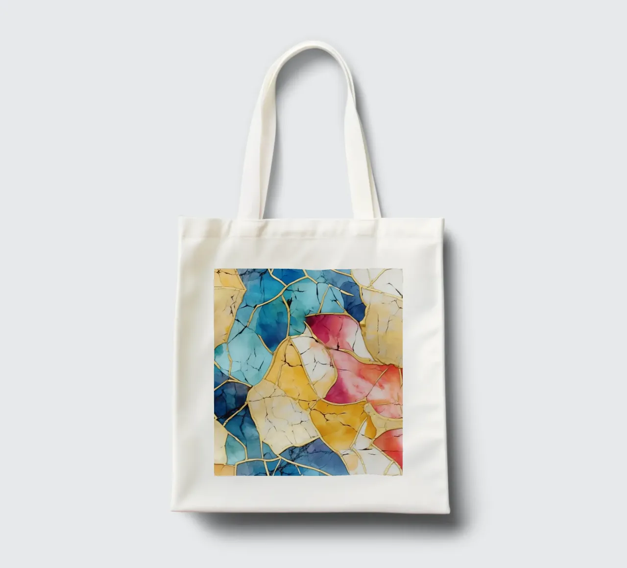 Art Kintsugi multicolore borsa in juta da Théïa's Fantasia World