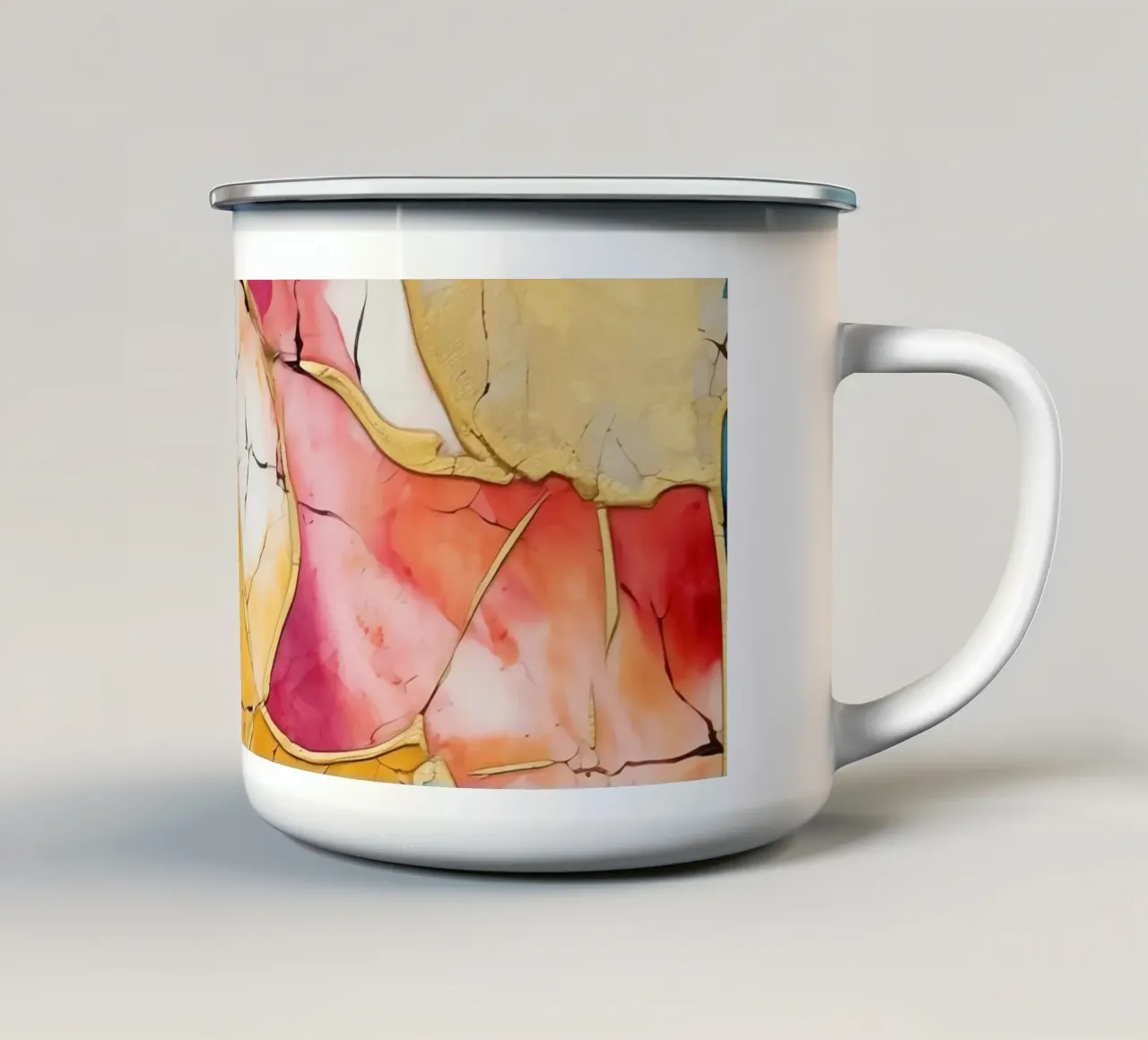 Art Kintsugi multicolore tazza in smalto da Théïa's Fantasia World