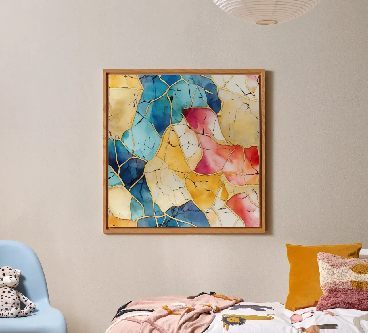Art Kintsugi multicolore alluminio dibond da Théïa's Fantasia World