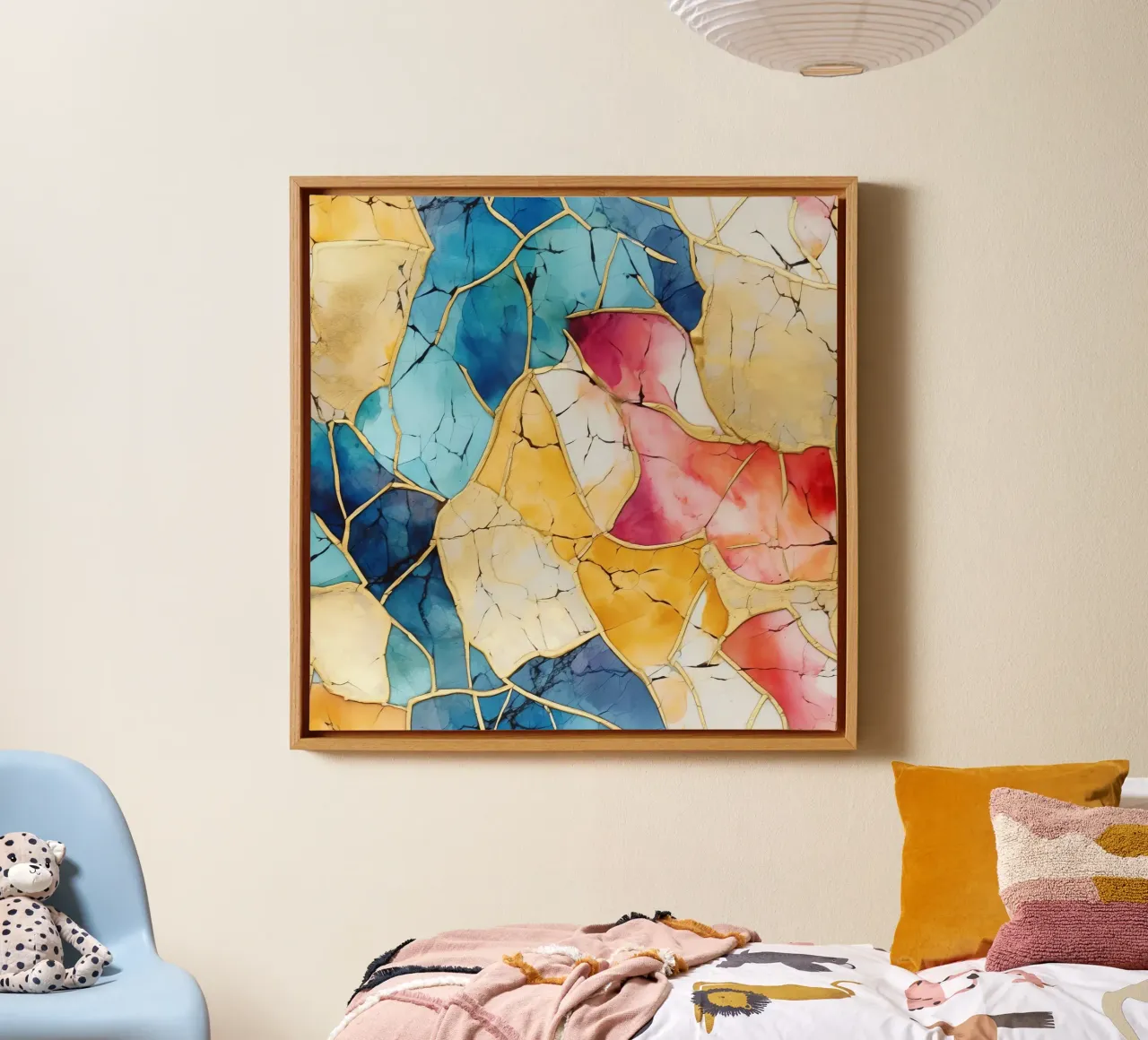 Art Kintsugi multicolore tela da Théïa's Fantasia World