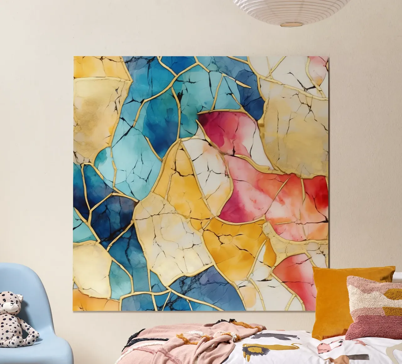 Art Kintsugi multicolore carta hahnemühle da Théïa's Fantasia World
