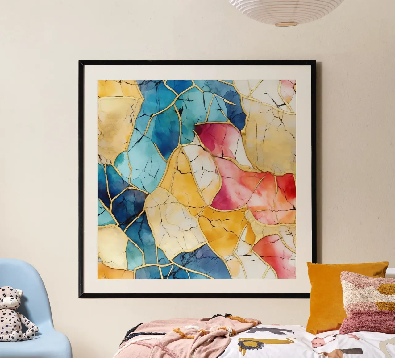 Art Kintsugi multicolore carta hahnemühle da Théïa's Fantasia World