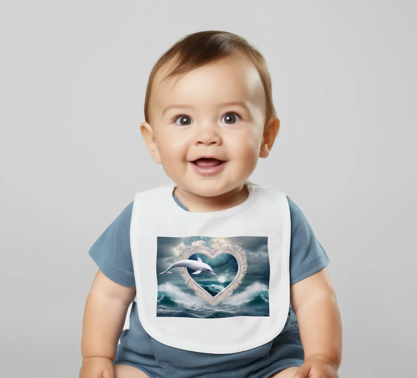dolphin Babylätzchen von kimmindmuse
