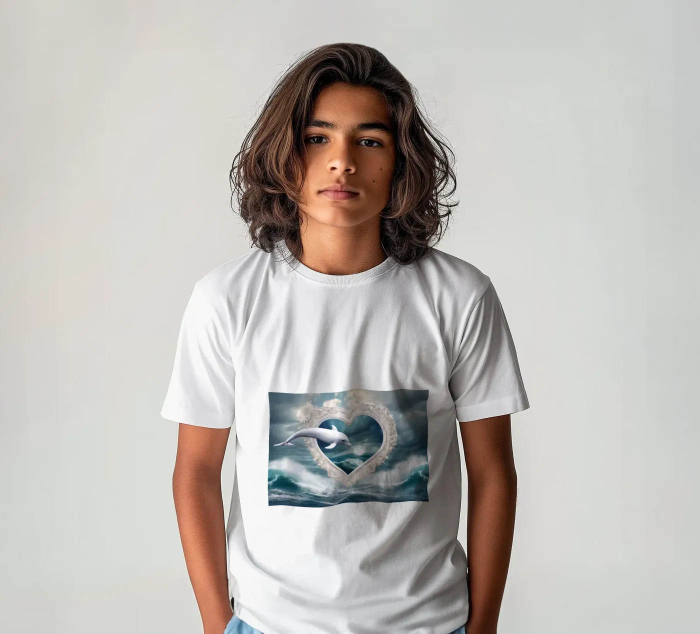 delfino t-shirt bambini da kimmindmuse