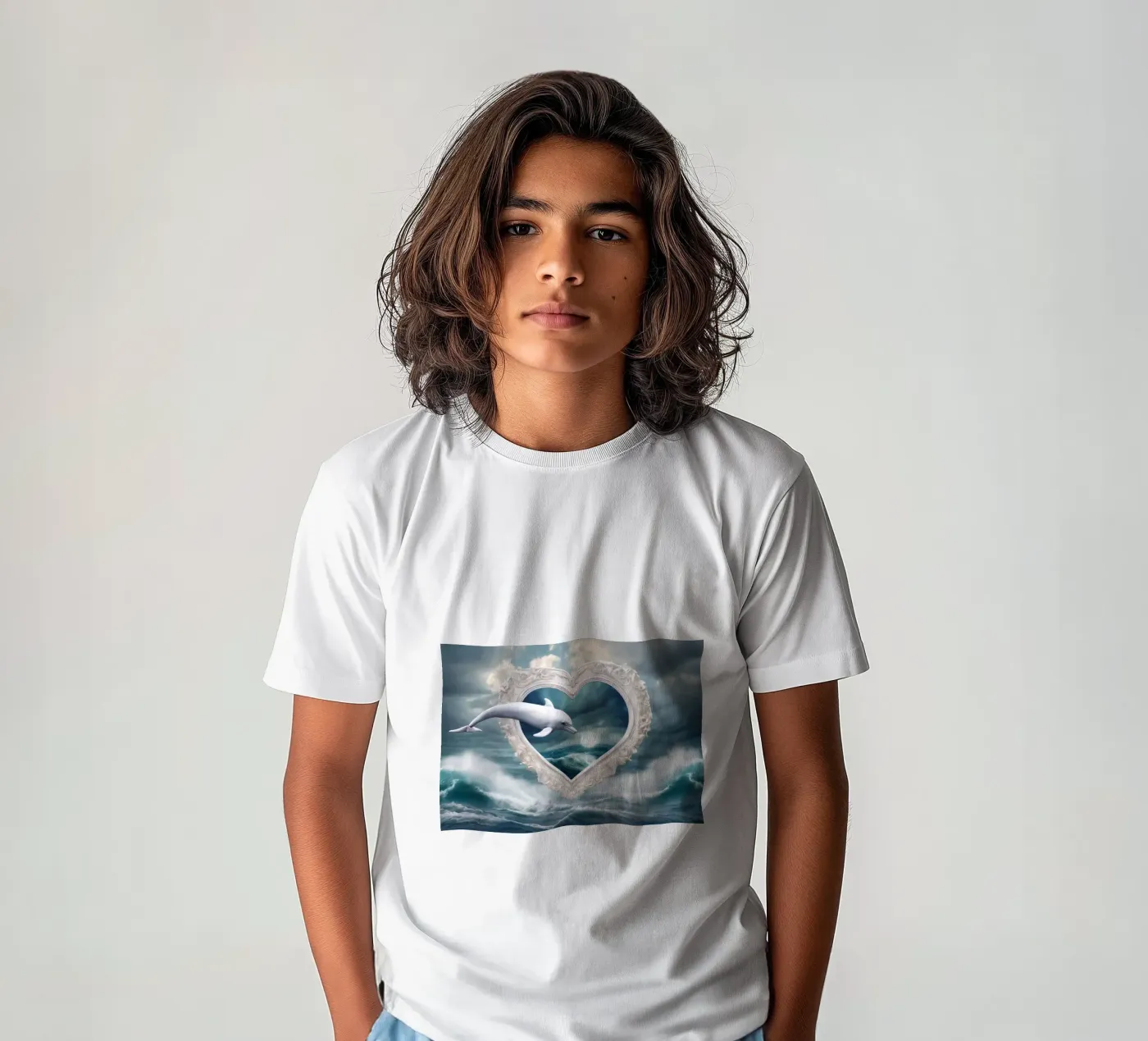 delfino t-shirt bambini da kimmindmuse