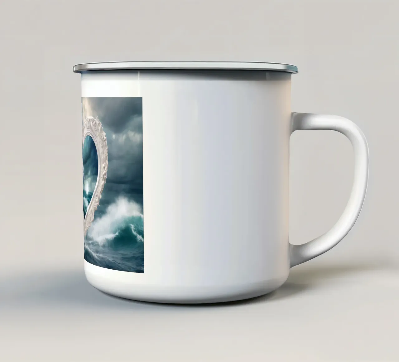 delfino tazza in smalto da kimmindmuse