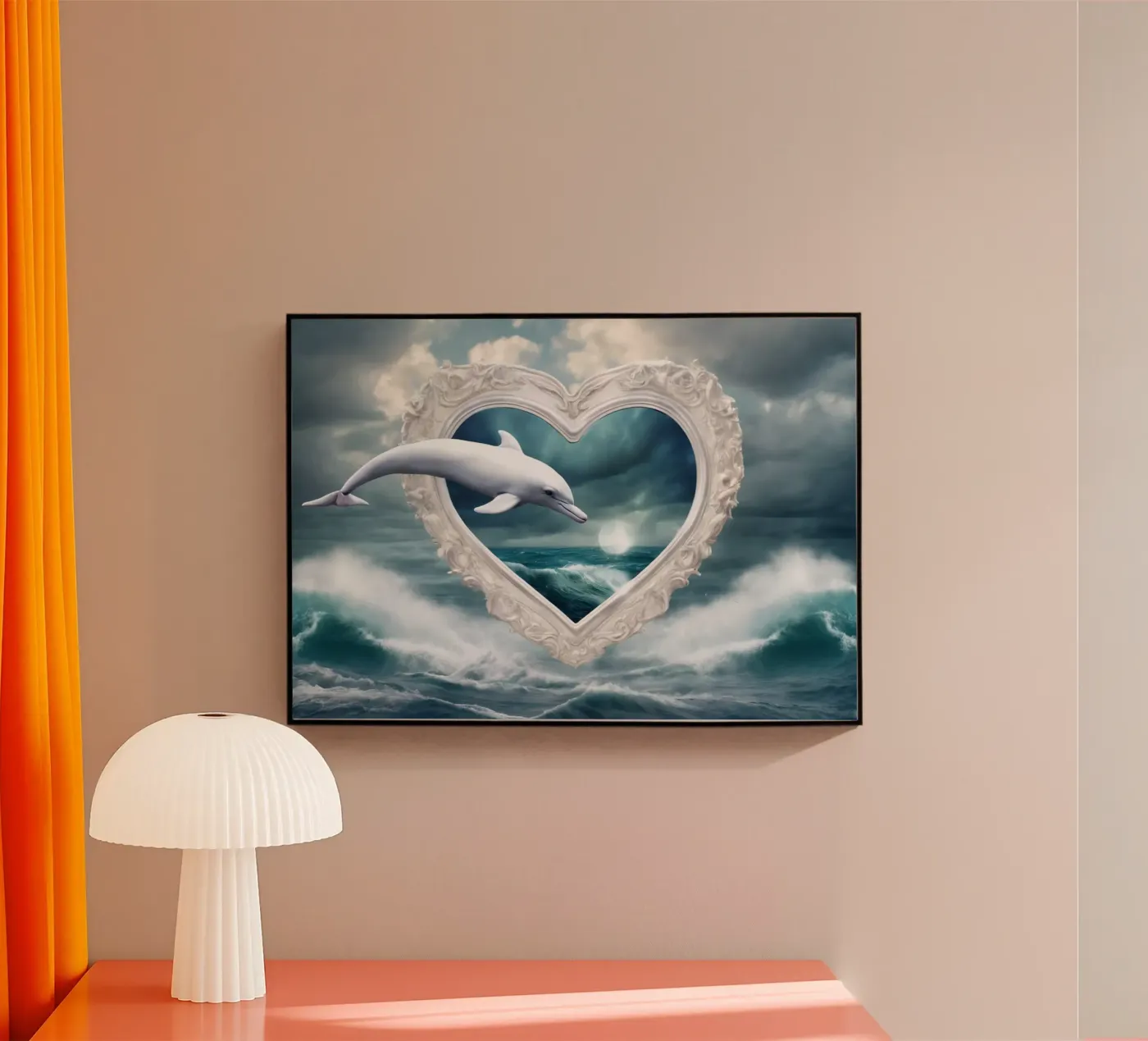 Delphin Acryl-Glas von kimmindmuse