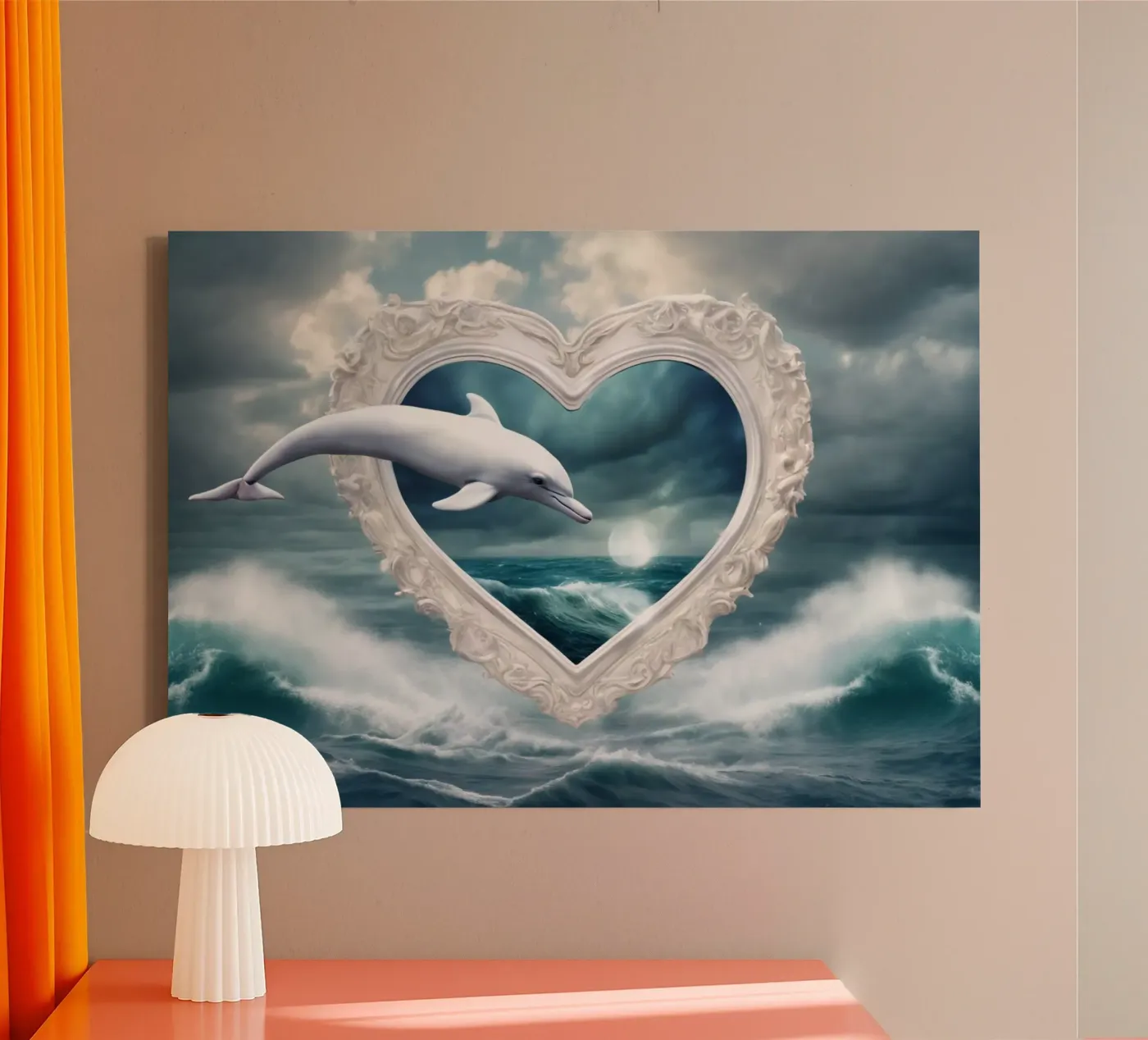 dolphin canvas by kimmindmuse