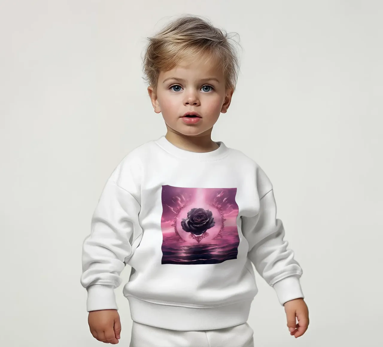 rosa nera2 felpa neonato da kimmindmuse